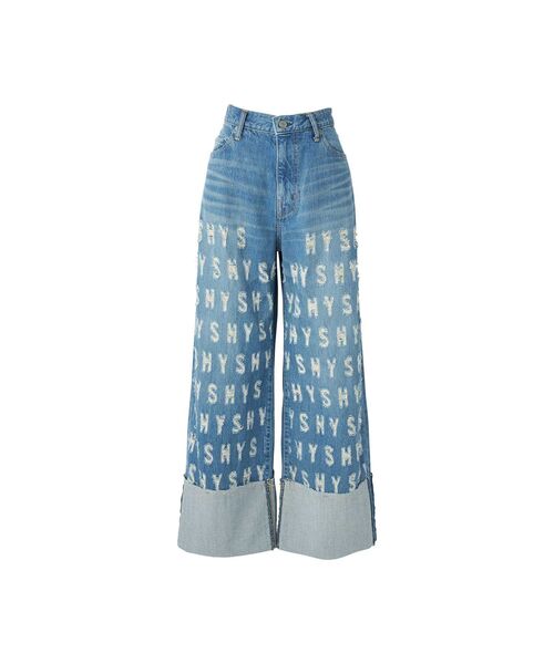 ジーンズ デニム デニムパンツ HYS CRASH ロールアップデニムパンツ レディース