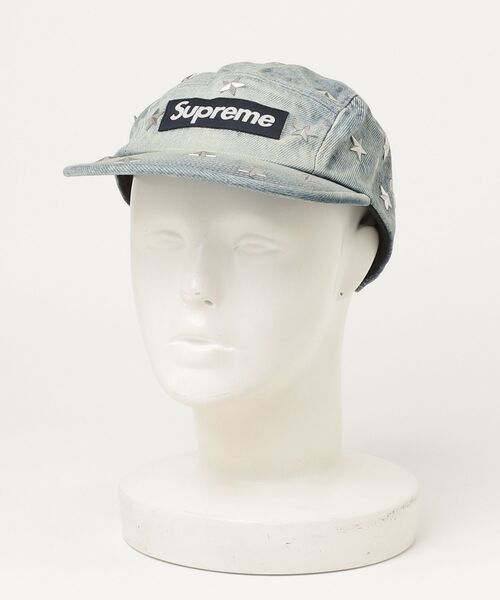 Supreme（シュプリーム） Stars Studded Denim Camp キャップ - ブルー