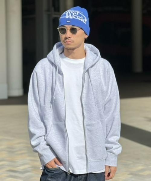 「OBEY」 ジップアップパーカー X-LARGE グレー メンズ_画像2