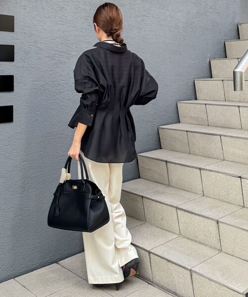 「NOLLEY'S」 パンツ 34 グレー レディース_画像3