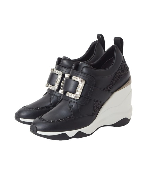 「+diana」 ローカットスニーカー 24.5cm ブラック レディース_画像2