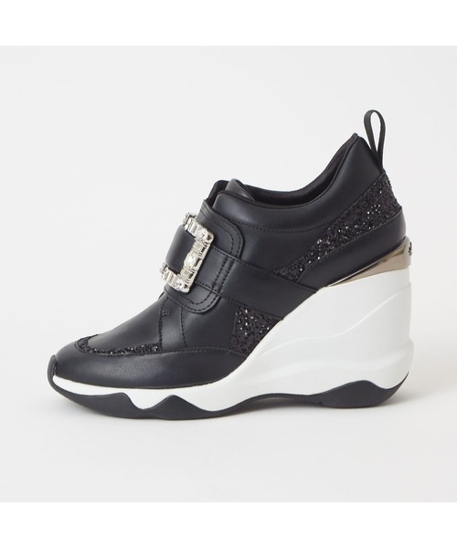 「+diana」 ローカットスニーカー 24.5cm ブラック レディース_画像3