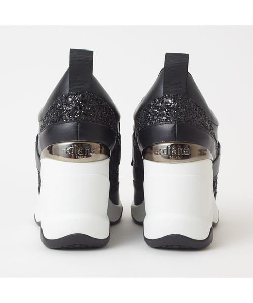 「+diana」 ローカットスニーカー 24.5cm ブラック レディース_画像5