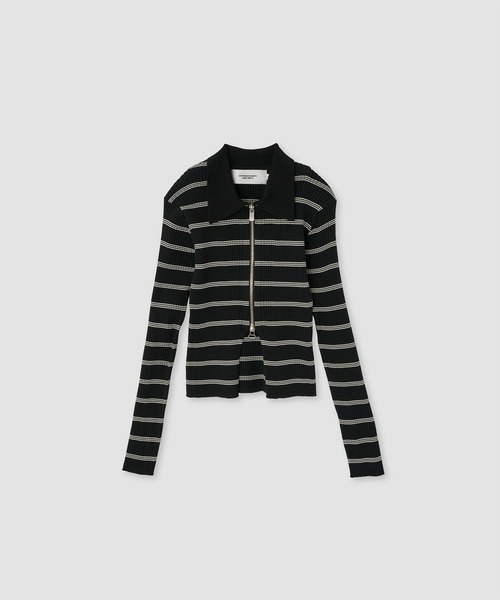 JANESMITH（ジェーンスミス） カーディガン 16G RIB DOUBLE ZIP