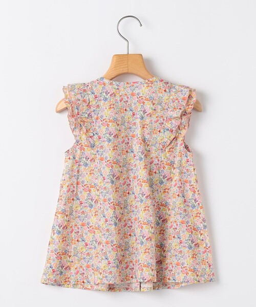 シップス リバティブラウス SHIPS Primary Navy Label:〈手洗い可能〉LIBERTY ギャザー ブラウス