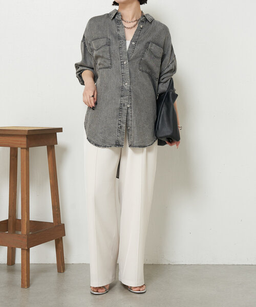 「Jena espace merveilleux」 長袖シャツ FREE ブルー レディースの画像