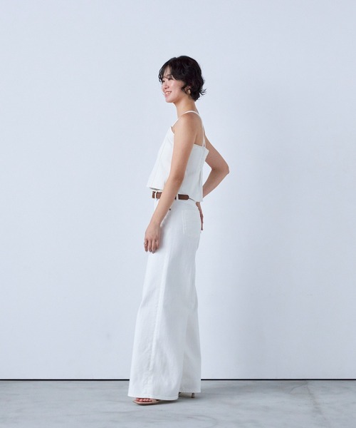 新品❤️YANUK ヤヌーク❤️リアリーライト　ワイドフレア　22 ホワイト　デニム YANUK（ヤヌーク） ジーンズ デニム デニムパンツ Really Light ワイド