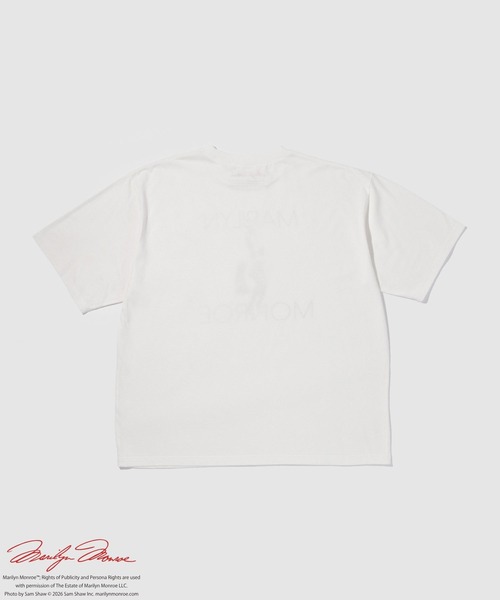 tシャツ マリリン・モンロー モノクロ実写フォトプリント ルーズ半袖T