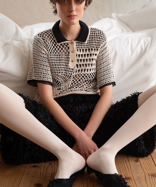 【LEINWANDE】 Landscape Jacquard Polo leinwande（ラインヴァンド） ポロシャツ ポロ 「leinwande」Landscape