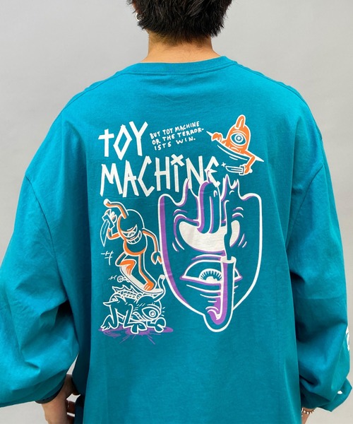 「TOY MACHINE」 長袖Tシャツ X-LARGE グリーン系その他 メンズ_画像9