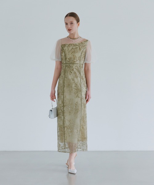 「Leja」 半袖ワンピース SMALL ベージュ レディース_画像2