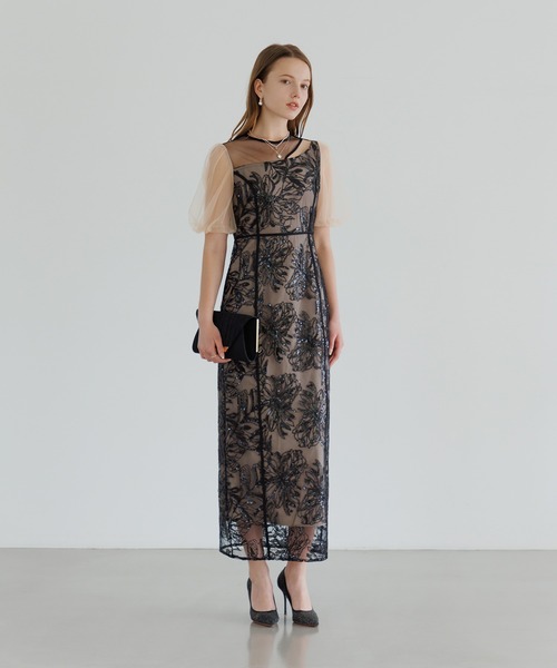 「Leja」 半袖ワンピース SMALL ベージュ レディース_画像4