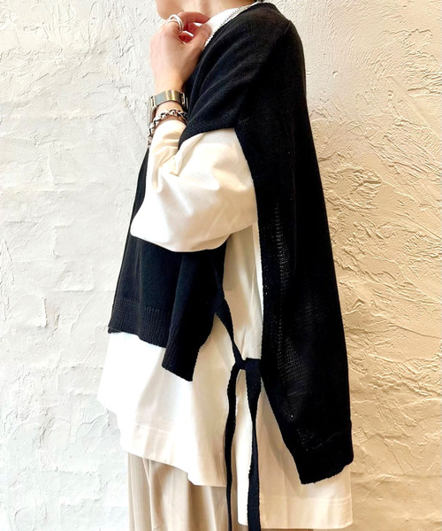 「JOURNAL STANDARD LUXE」 ニットベスト - ブラック レディース_画像4