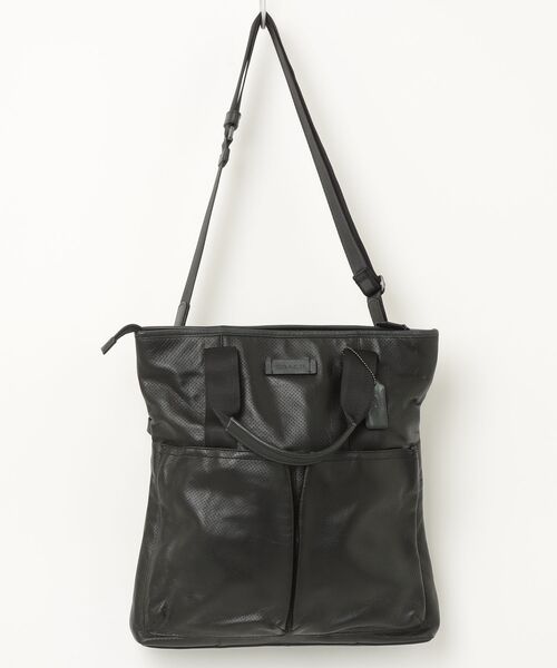 COACH メンズ トートバッグ ブラック レザー 2WAY COACH（コーチ） 2WAYバッグ - ブラック メンズ : ZOZOTOWN Yahoo!店