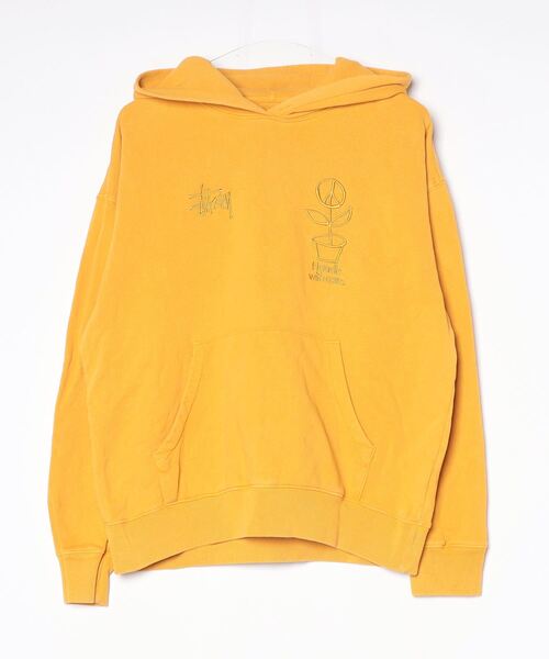 STUSSY（ステューシー） プルオーバーパーカー M イエロー メンズ