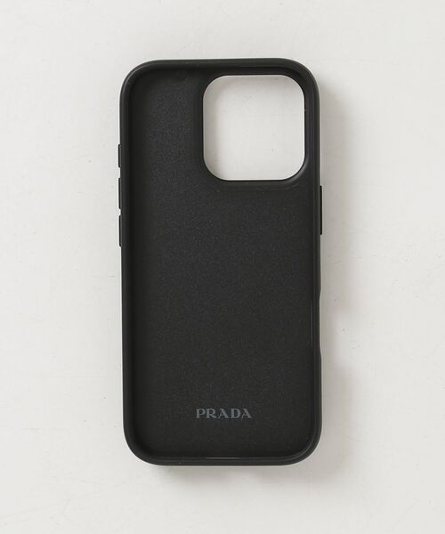 PRADA（プラダ） サフィアーノ 三角ロゴ iPhone ケース - ブラック