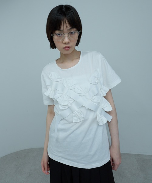 leimn tシャツ 半袖 リボンカットソー レディース : ZOZOTOWN Yahoo!店