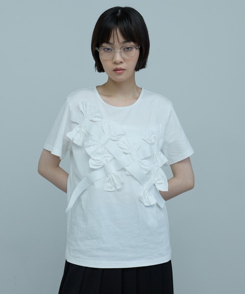 leimn tシャツ 半袖 リボンカットソー レディース : ZOZOTOWN Yahoo!店