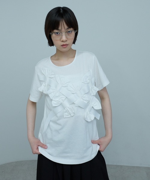 leimn tシャツ 半袖 リボンカットソー レディース : ZOZOTOWN Yahoo!店