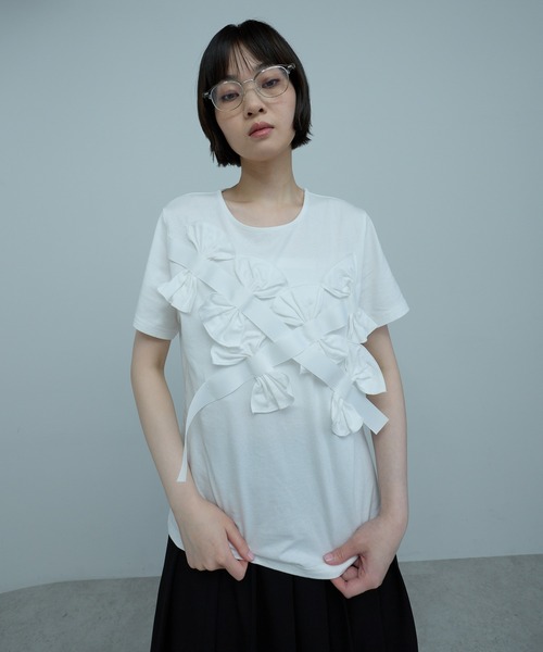 leimn tシャツ 半袖 リボンカットソー レディース : ZOZOTOWN Yahoo!店