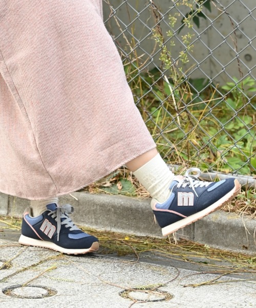 「moz」 ローカットスニーカー 24.0cm グリーン レディース_画像4