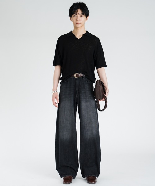SINSS ジーンズ Vintage wash overdyed straight denim / ヴィンテージ 