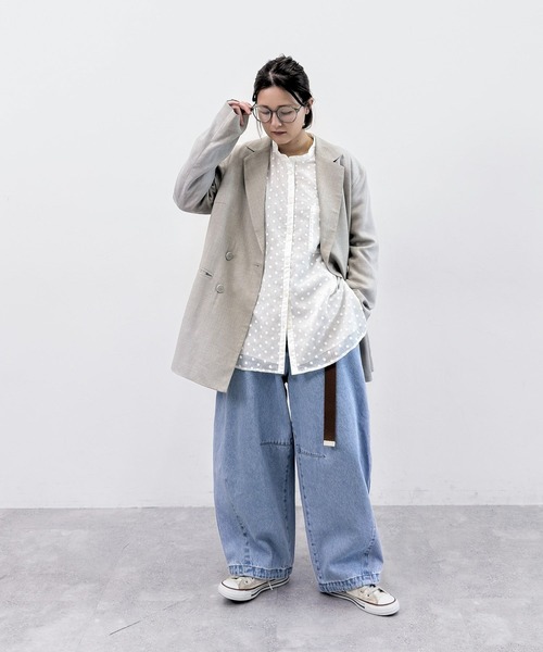 「niko and...」 デニムパンツ MEDIUM ライトグレー レディース_画像6