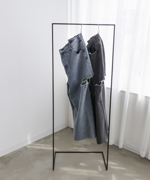 「CLETTE」 デニムパンツ 3L ブラック レディース_画像9