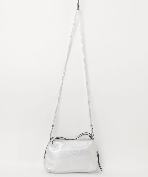 【美品】GIANNI CHIARINI 2WAY ショルダーバッグ シルバー GIANNI CHIARINI（ジャンニ キアリーニ） 2WAYバッグ - シルバー