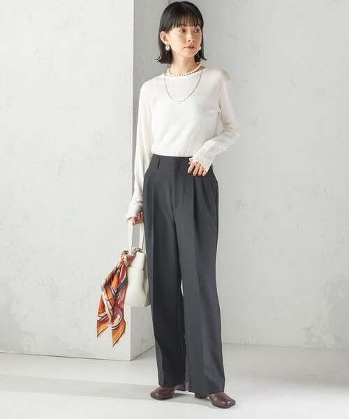 「MILLER」 長袖カットソー ONE SIZE ブラウン レディース_画像3