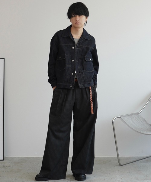 「WYM LIDNM」 デニムジャケット L グレー メンズ_画像3