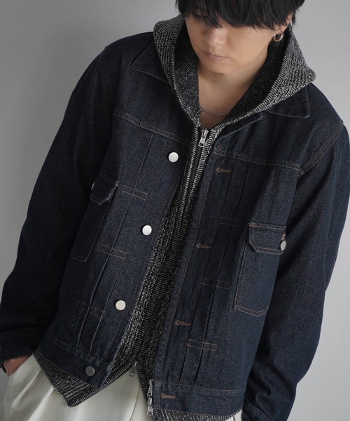 「WYM LIDNM」 デニムジャケット L グレー メンズ_画像7