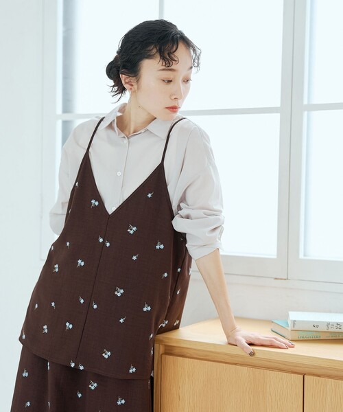 【新品未使用・24時間以内発送】イエナ フラワー刺繍キャミソール coen（コーエン） キャミソール 「セットアップ対応」フラワー刺繍