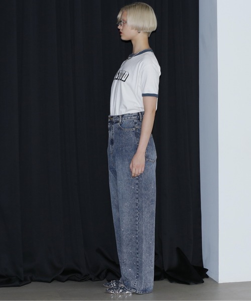 「ROSE BUD」 デニムパンツ MEDIUM ブラック レディース_画像8