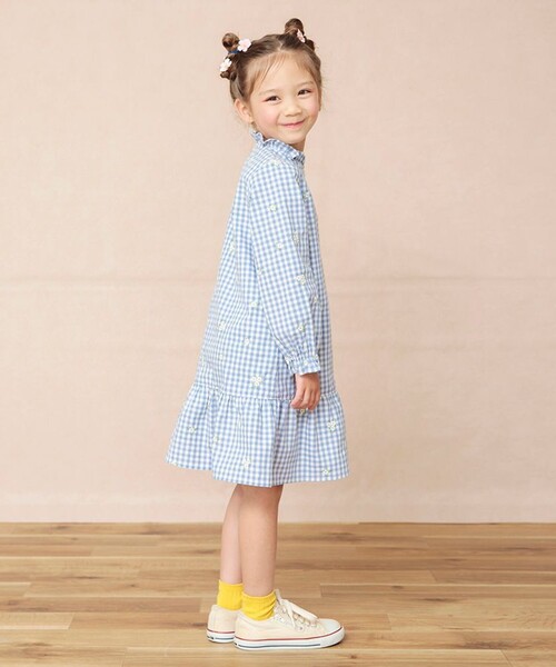 「branshes」 「KIDS」長袖ワンピース 140 ブルー キッズ_画像3
