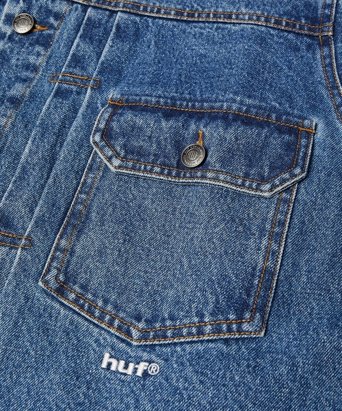 「HUF」 デニムジャケット S インディゴブルー メンズ_画像8