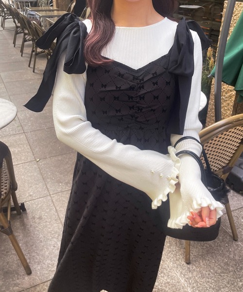 「apres jour」 キャミソールワンピース X-LARGE ブラック レディース_画像2