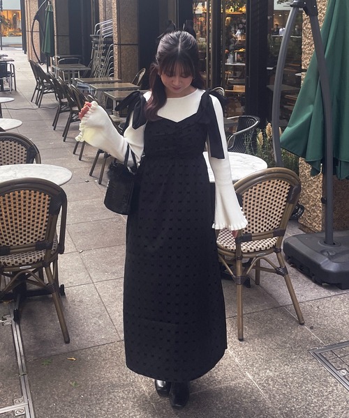 「apres jour」 キャミソールワンピース X-LARGE ブラック レディース_画像5