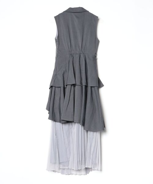 「mipiarl」 ドッキングワンピース MEDIUM ダークグレー レディース_画像2