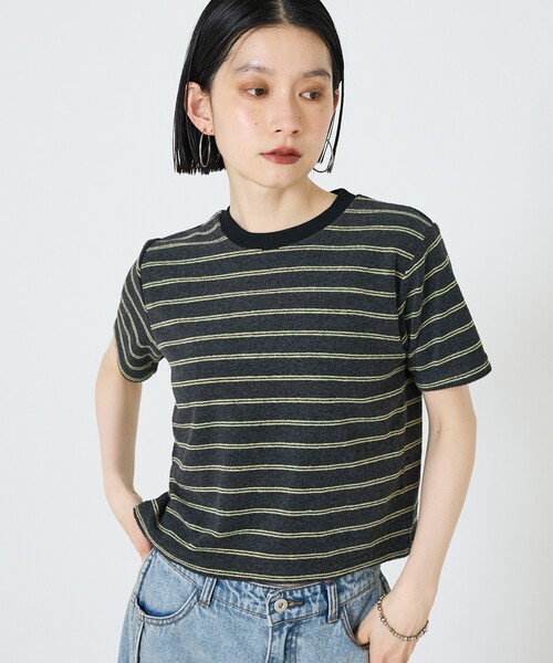 「NOMINE」 半袖Tシャツ フリー モカ レディース_画像6