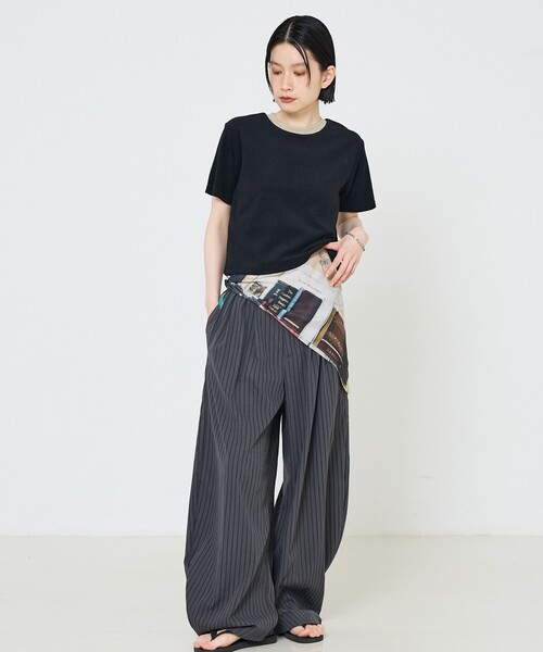 「NOMINE」 半袖Tシャツ フリー モカ レディース_画像7