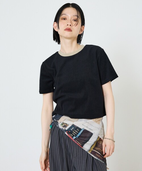 「NOMINE」 半袖Tシャツ フリー モカ レディース_画像9