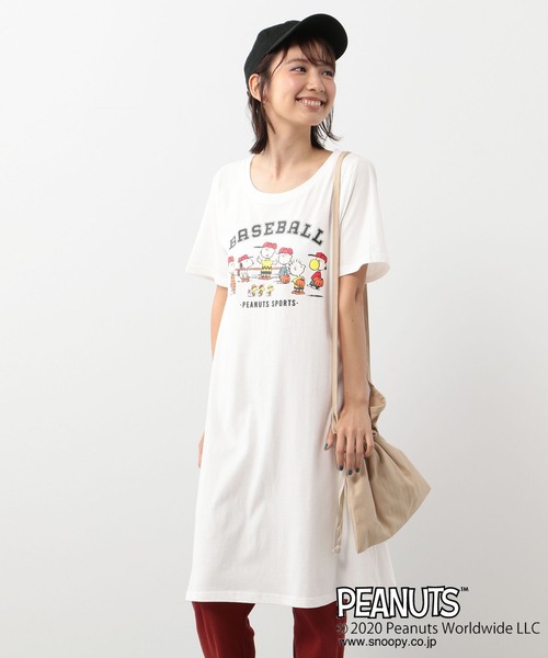 Tシャツ Tシャツ Peanuts ピーナッツ スヌーピー野球柄ワンピース Zozotown Paypayモール店 通販 Paypayモール