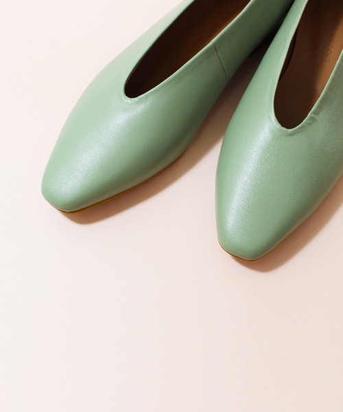 ground green store パンプス ATELIER BRUGGE / 本革 Vカット