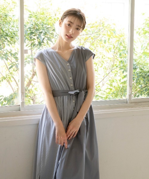 高級感 ワンピース ストライプアシメスリットワンピース Zozotown Paypayモール店 通販 Paypayモール 豪華 Alam Altfl Com