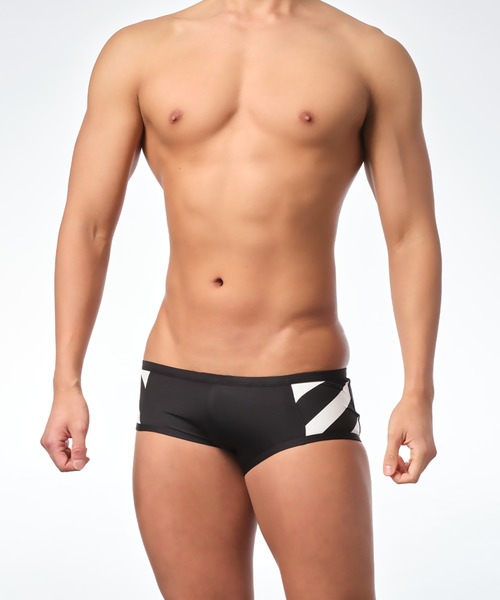 TOOT 水着 SWIMWEAR/Diagonal Line ＆ Logo Swim Boxer メンズ