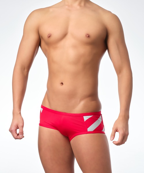 TOOT 水着 SWIMWEAR/Diagonal Line ＆ Logo Swim Boxer メンズ