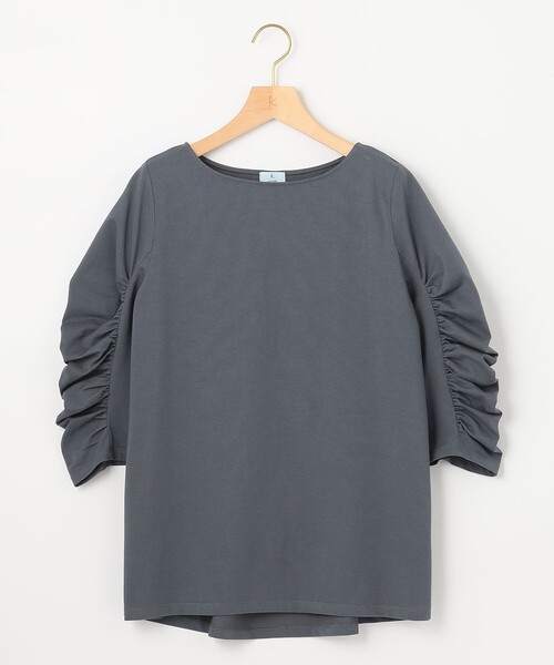 tシャツ 「洗える」プレーティングジャージーシャーリング カットソー レディース 組曲 tシャツ 「洗える」プレーティングジャージーシャーリング