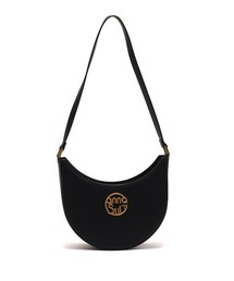 ANNA SUI レザー ワンショルダーバッグ ハーフムーン フラワーモチーフ ショルダーバッグ バッグ ANNA SUI NYC ハーフムーン ショルダーバック
