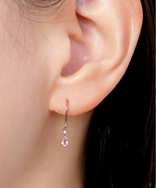 VENDOME AOYAMA（ヴァンドーム青山） ピアス K10PG ローズクォーツ